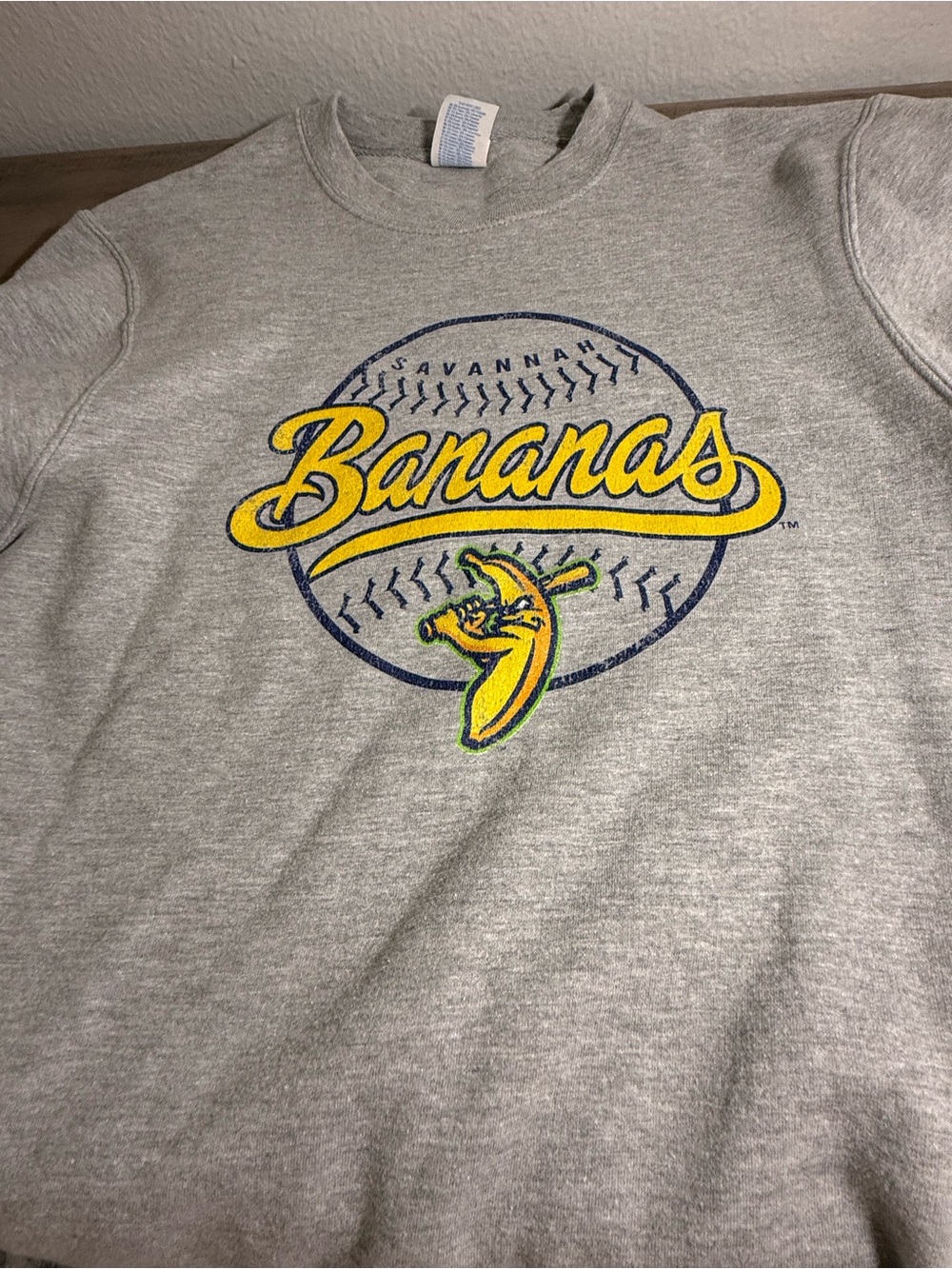 Savannah Banana’s grey sweatshirt, like new.  Size Small